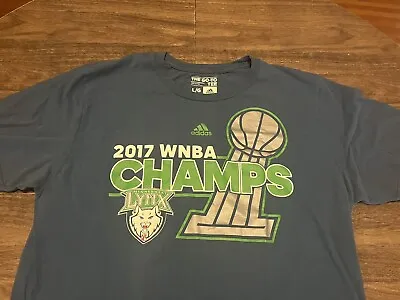 Minnesota Lynx WNBA 2017 Champs Adidas Large Greem T Shirt • $24