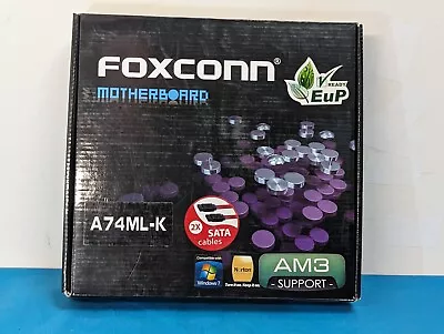 *New Old Stock* Foxconn A74ML-K MATX AM2 Motherboard DDR2 1066/800/667 SB700 • $63.74
