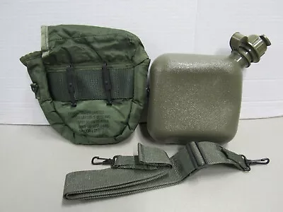 New U.s Military 2 Qt Quart Collapsible Canteen + Cover + Strap Nbc Lid Cap • $24.75