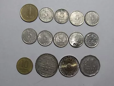Lot Of 14 Different Argentina Coins - 1951 To 2016 - Circulated & BU • $2.75