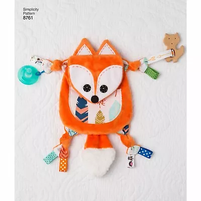 £9.85 • Buy SIMPLICITY Sewing Pattern 8761 Infant Baby Sensory Animal Blanket Teething Toy