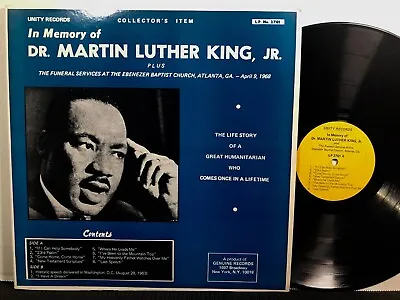 In Memory Of DR MARTIN LUTHER KING LP UNITY 2701 GENUINE 1968 • $250