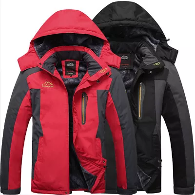 Men Winter Ski Jacket Waterproof Warm Fleece Hiking Jacket Windbreaker Coat • $56.99