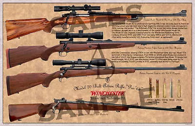 Winchester Mod.70 Pre-64 Bolt Action Rifle Poster 11 X 17 • $32.99