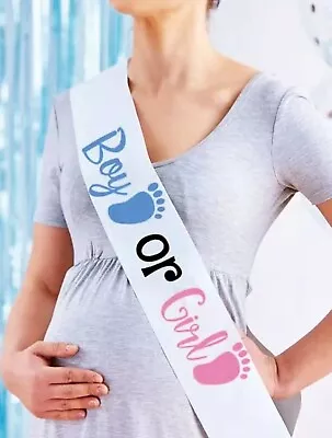 Boy Or Girl BABY SHOWER/ GENDER REVEAL Sash For The Mum/Dad To Be • £3.99