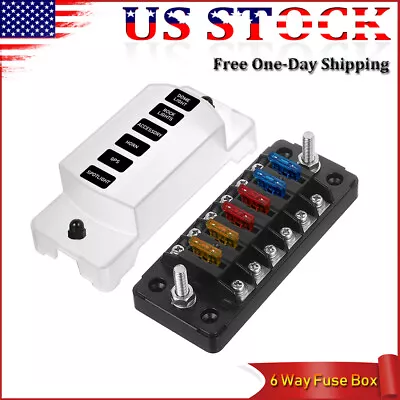 6/12 Way Blade Fuse Box Block Holder Kit 12V 32V Auto Marine Waterproof • $17.99