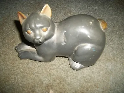 Vintage Cast Metal And Brass  Cat Figure Door Stop? • $5.75