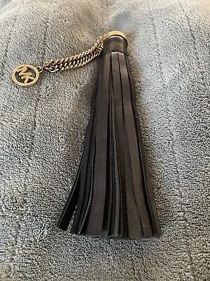 Michael Kors Black Leather Fringe Purse Charm/jewelry • $30