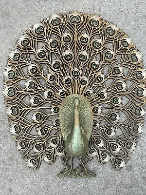 Large MCM Burwood Mid Century Modern Wall Hanging 34”x29” Peacock 4314 VTG 1960s • $169