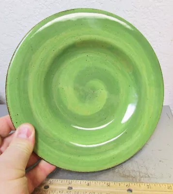 Dine By HD Designs Green Swirl 8.5 Inch Ceramic Plate Dishwasher & Microwavable • $9.99