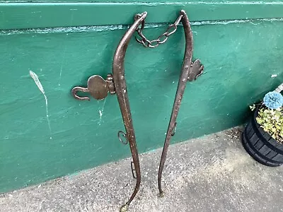 Antique Victorian Cast Iron And Brass Horse Hames C1890 • £39.99