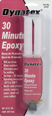 Dynatex 44107 30 Minute Epoxy 25ml Syringe 1EA • $11.78