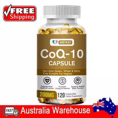 CoQ 10 200mg Coenzyme Q10 120 Capsules Heart Health Energy Support Supplement • $21.37