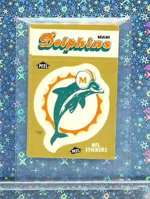 🏈 1983 FLEER Miami DOLPHINS Teams In Action 1-HELMET 4-LOGO STICKER 🤩 • $6.99