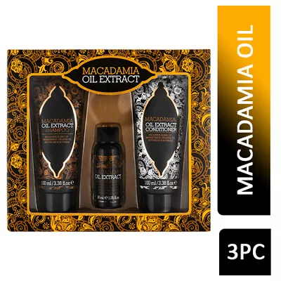 £8.95 • Buy Macadamia Oil Extract Hair Treatment Shampoo Conditioner 3 Pcs Gift Pack 
