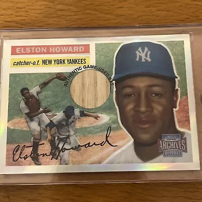 Elston Howard Topps Archives Reserve Comic Card With Game Used Bat Autograph HTF • $89