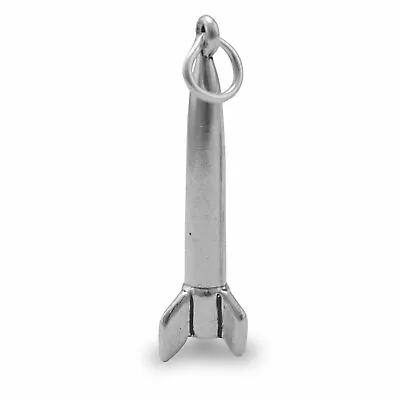 Vintage 3D Rocket Ship Or Missile Charm 925 Sterling Silver Men's Pendant Gifts • $41.80