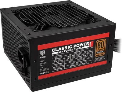 £49.95 • Buy Kolink Classic Power 600W 80 Plus Bronze V2 Improved Silent ATX Power Supply