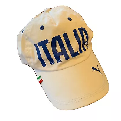 Puma Italia Dad Hat White Cotton Snap Back • $5