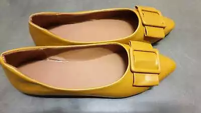 £10.99 • Buy Womens Flat Pumps Ballerina Ballet Work Comfort Bow Ballet Dolly Shoes - Tan