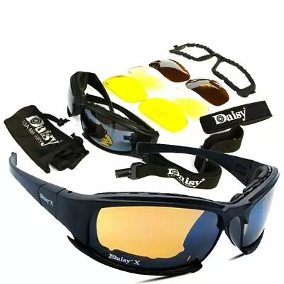 DAISY X7 Goggles Men Military Tactical Shooting Cycling Sunglasses Bulletproof  • £2.66