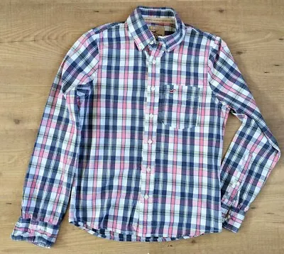 Hollister Casual Plaid Cotton Button Down Shirt Small  • £10.99