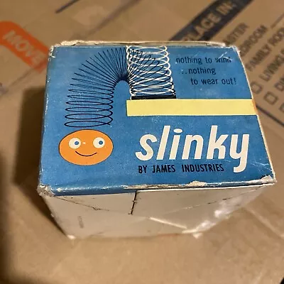 Vintage Red Metal Slinky In Box By James Industries 50s-60s With Instructions • $18