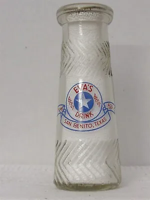 RPHP Juice Milk Bottle Eva Eva's Dairy Farm San Benito TX CAMERON COUNTY 2-COLOR • $19.99