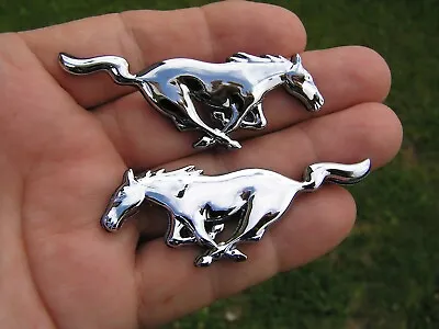 SMALL MUSTANG PONY PAIR CAR EMBLEMS Interior Or Exterior Horse Badges Fit Ford  • $24.95