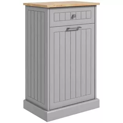 HOMCOM Office Storage Cabinet (35.5  X 20  13.25 ) W/ Drawer Board Wood Gray • $128