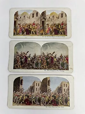 Vintage Lot 3 Stereoptic Stereoview Cards Color Life Of Jesus • $13.99