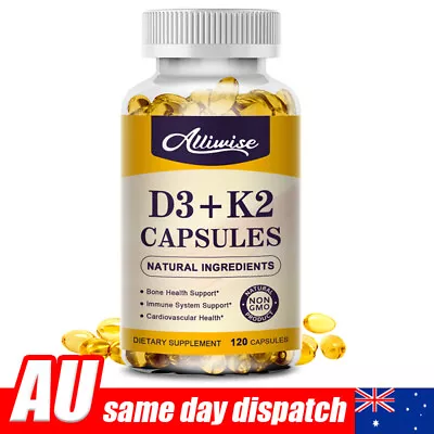 Vitamin K2 (MK7) With D3 Softgels With 5000 IU Supplement Immune Bone Health • $21.69