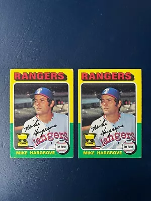 TWO (2) 1975 Topps - #106 Mike Hargrove  ROOKIE CARD!! • $1.99