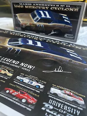 University Of Racing Legends Mario Andretti's # 11 68 Mercury Cyclone W/ Poster • $89.99