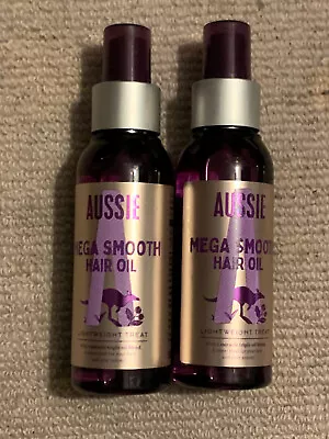 £13.49 • Buy 2XAussie - Mega Smooth & Repair Hair Oil Lightweight Treatment2X 100ml New