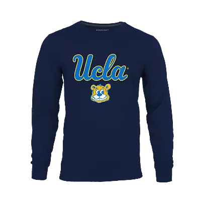 UCLA Script Retro Bear Navy Long Sleeve • $22.95