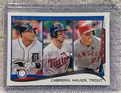 2014 Topps Cabrera Mauer Mike Trout 2013 Batting Average Leaders #103  ~  (A) • $1.99