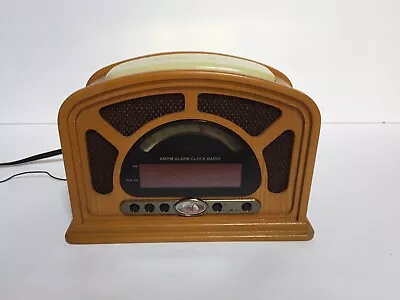 RCA Victory Clock Radio Vintage-looking AM/FM Battery Backup 9” Wide 6” Tall • $35.90
