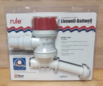 Livewell Bait Pump Rule Tournament Series Aerator 29 405c 1000gph Fishing Boats  • $53.36