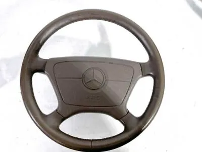 Leather Steering Wheel Brown 400mm  Fits 92-99 Mercedes R129 W140 W124 W201 • $319.63