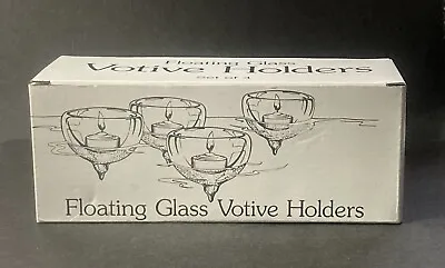 New Department 56 Floating Glass Votive Candle Holders With 2 Tea Light Candles • $9.99