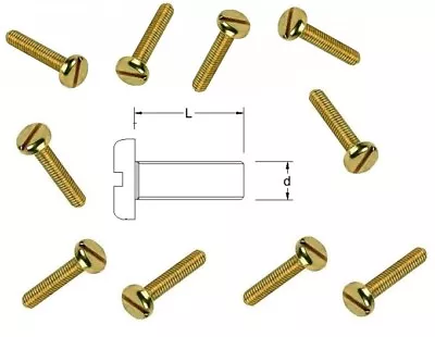 £3.02 • Buy Brass Pan Head Machine Screws Slotted Pan Head Metric M3 M4 M5 M6