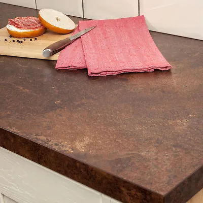 Copper Laminate Kitchen Worktops 40mm Industrial Style Square Edge Countertops • £19.94
