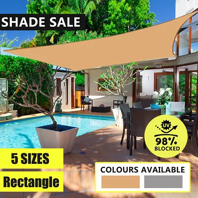 $64.99 • Buy Extra Heavy Duty Sun Shade Sail Outdoor Waterproof Canopy Awning Shade Cloth AU