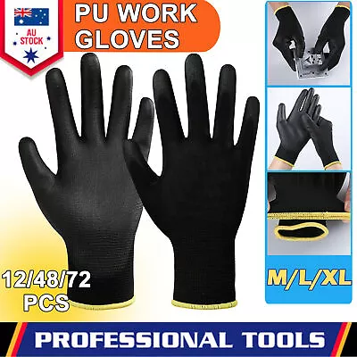 PU Coated Work Safety Gloves General Purpose Mechanic Hand Protection 12-72 PAIR • $20.99