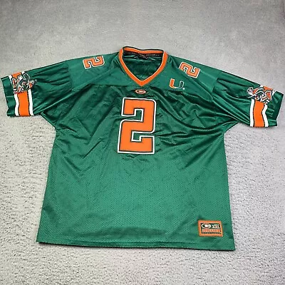 Vintage Miami Hurricanes Jersey Adult XL Green Colosseum Football Mens • $48.88