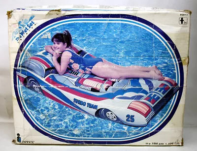 Vintage 1997 The Wet Set 78 X43  Race Car Float Airbed Inflatable Pool Intex New • $505.81