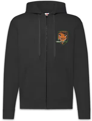 Foxhound Logo Zipper Hoodie Symbol Big Boss Metal Gear Pc Game Solid • £53.94