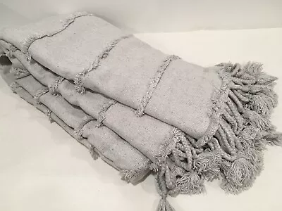 Restoration Hardware GOA Tasseled Throw Mist 0260 • $159