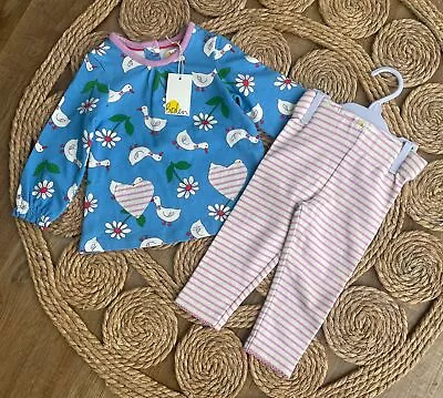 BNWT Mini Boden Baby Girls Tunic Top Leggings Two Piece Outfit Play Set 12 18 🦆 • £11.50